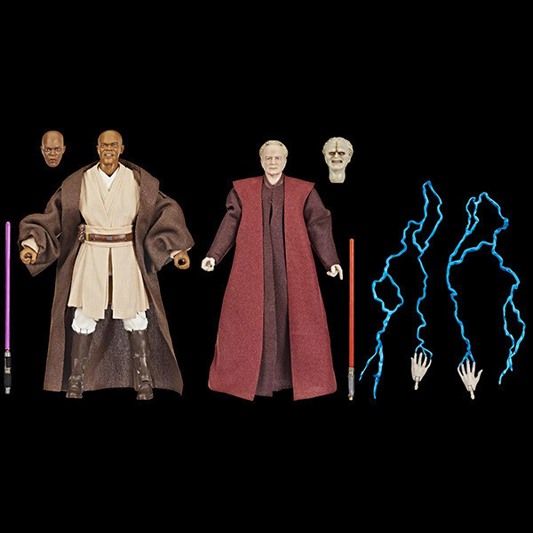 HASBRO 孩之寶 | 會場限定 | THE BLACK SERIES 6" 黑標6吋 | Star Wars: Revenge of the Sith 星際大戰:西斯大帝的復仇 | Mace Windu及Darth Sidious 魅使·雲度&達斯·西帝 | 白卜庭 | 雙入組 | 全新未拆 | 現貨