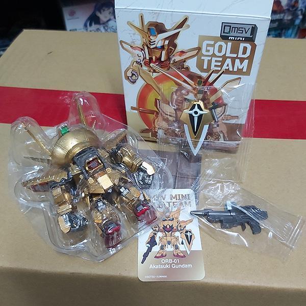 BANDAI 萬代 | 機動戰士鋼彈 | QMSV MINI GOLD TEAM 金色戰隊 | 金色款 | 曉鋼彈 | 僅開盒確認 | 槍的包裝袋有撕開 | 如圖 | 現貨 