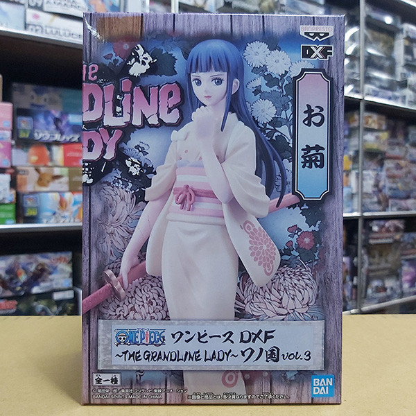 【特價】BANPRESTO 景品 |  DXF THE GRANDLINE LADY 航海王 | 和之國 vol.3 小菊 | 阿菊 | 殘雪菊之丞 | 高約17公分 | 盒況如圖 | 全新未拆 | 現貨 