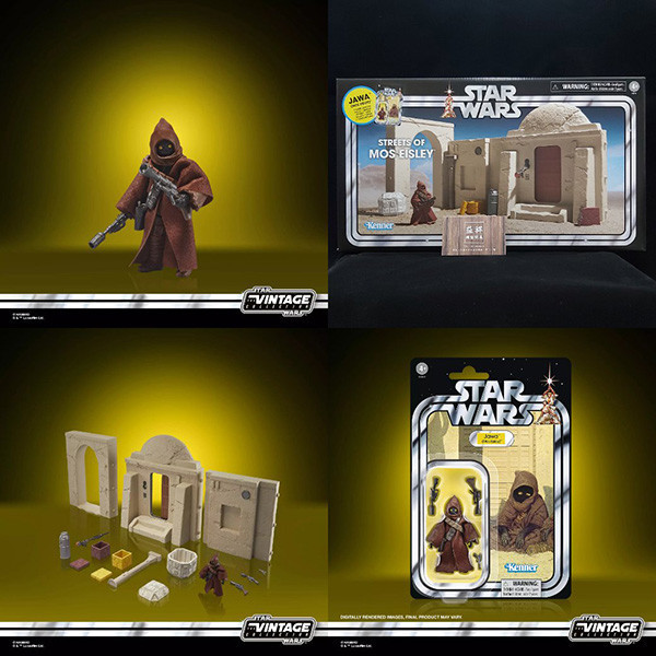 HASBRO 孩之寶 | Star Wars The Vintage Collection 星際大戰四部曲：曙光乍現 | 3.75吋 TVC  | 塔圖因星 | Mos Eisley 莫斯艾斯利街道 | Jawa 爪哇族 | 盒況如圖 | 全新未拆 | 現貨 