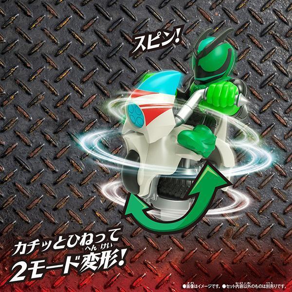BANDAI 萬代 | MONSMOTO假面騎士套組01 假面騎士ZEZTZ ESPRIM RECOVERY 含車庫展示架 | 拉動拉條可向前衝或旋轉 | 全新未拆 | 現貨 