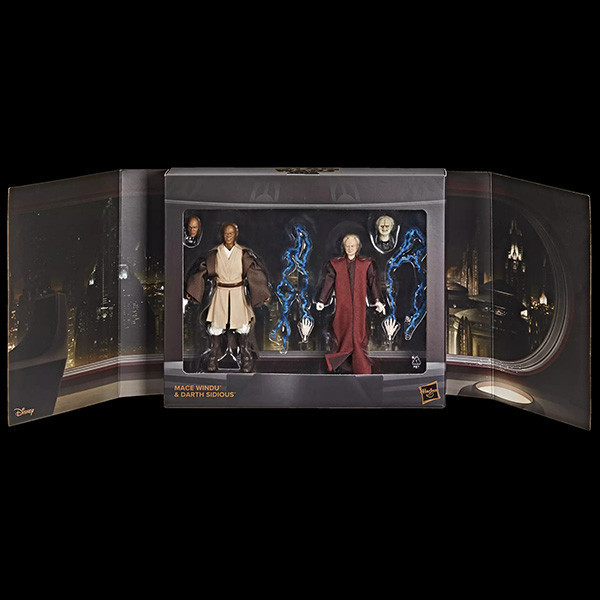 HASBRO 孩之寶 | 會場限定 | THE BLACK SERIES 6" 黑標6吋 | Star Wars: Revenge of the Sith 星際大戰:西斯大帝的復仇 | Mace Windu及Darth Sidious 魅使·雲度&達斯·西帝 | 白卜庭 | 雙入組 | 全新未拆 | 現貨