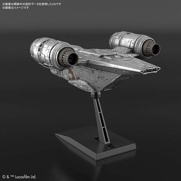 BANDAI 萬代 | VEHICLE MODEL 星際大戰 《曼達洛人》 刀鋒之巔 | 剃刀冠號 (銀色電鍍Ver.) 組裝模型  