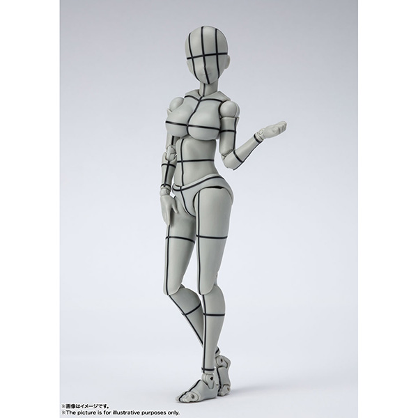 BANDAI 萬代 | S.H.Figuarts SHF 女性素體-矢吹健太朗-線框(Gray Color Ver.) (預訂2022年4月) 