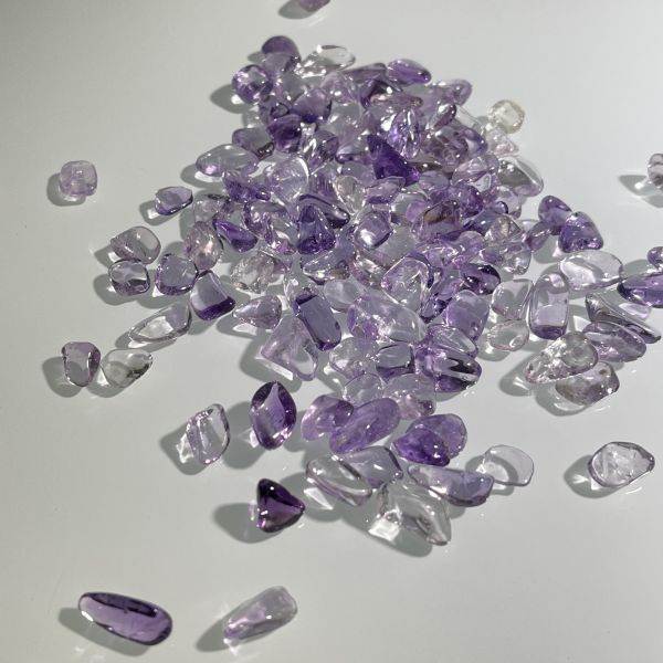 紫水晶(淺)碎石 紫水晶,原礦,水晶,礦石