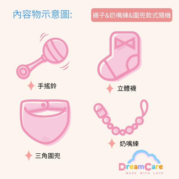 萌兔寶寶禮盒 | 粉色新生兒禮盒 萌兔禮盒,寶寶禮盒,新生兒禮盒,新生兒送禮,彌月禮盒,寶寶送禮,
滿月禮物,出生禮物,女寶禮盒,800元禮物,平價寶寶禮盒,DreamCare