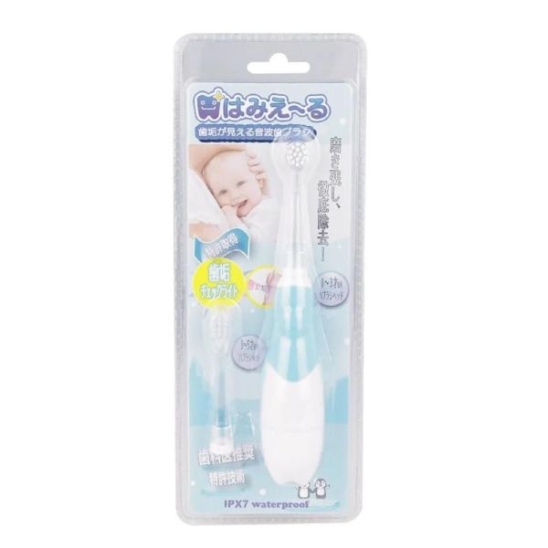 日本Hamieru 光能音波 兒動電動牙刷 兒童齒垢顯示技術 IPX7防水 3~5歲 刷頭2入 