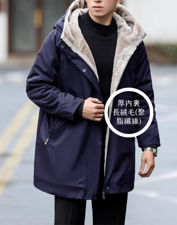加厚中長外套(下擺遮過臀部) 外套乾洗