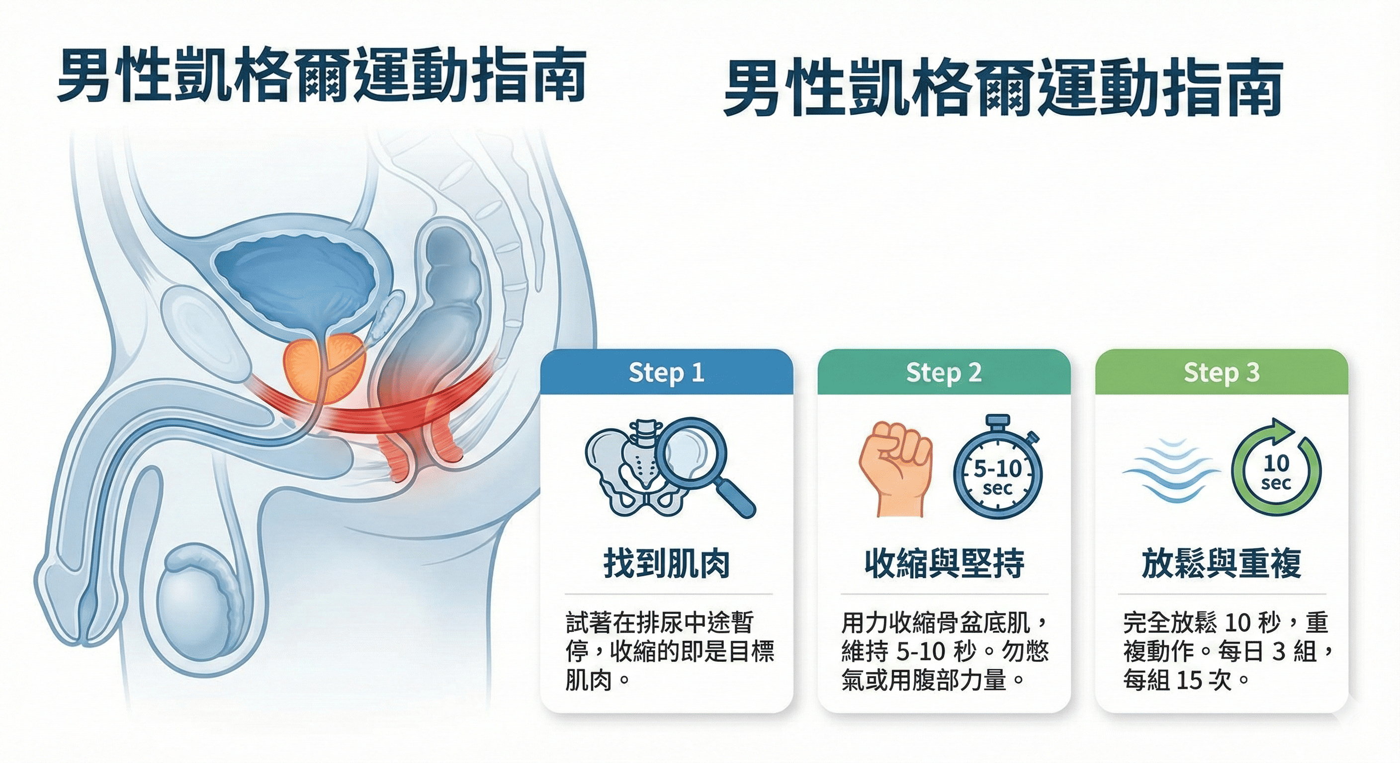男性凱格爾運動指南