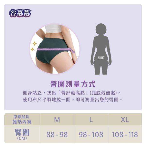 【張瑜芹醫師專屬優惠】涼感｜加長型中腰護墊內褲 (非經期穿搭) 