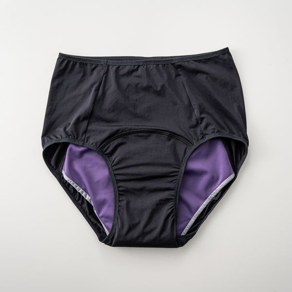Nuan Gong | Extended Length, Extra Absorbency, Tranquil Black High-Waist Period Panties for Night Use 暖宮,月亮褲,夜用,加長加量,高腰生理褲,月經內褲,生理褲,抗菌生理褲,透氣生理褲,台灣內褲,台灣生理褲,暖宮,暖暖包,保暖子宮,暖宮貼,暖宮腰帶,暖宮神氣