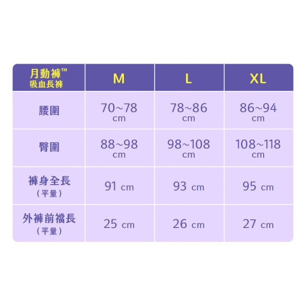 【身心障礙專屬】貼身｜中腰吸血長褲 ( 3片衛生棉) 月動褲,運動短褲女,運動短褲,運動長褲,躍動褲,月動庫,運動長褲,瑜珈褲