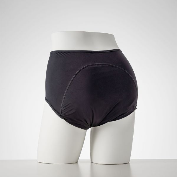 Nuan Gong | Extended Length, Extra Absorbency, Tranquil Black High-Waist Period Panties for Night Use 暖宮,月亮褲,夜用,加長加量,高腰生理褲,月經內褲,生理褲,抗菌生理褲,透氣生理褲,台灣內褲,台灣生理褲,暖宮,暖暖包,保暖子宮,暖宮貼,暖宮腰帶,暖宮神氣
