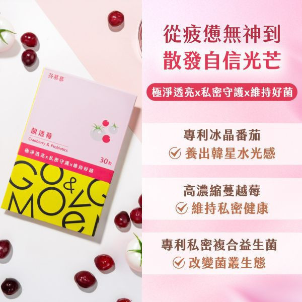 【限時下殺79折】靚透莓｜冰晶番茄蔓越莓益生菌-30粒/盒 私密保濕潔肌精萃,私密處清潔,陰部清潔,私密處保養,私密處潔淨,私密處護理,陰道清潔,私密肌護理,陰道保養,女性私密清潔,女性私密處護理,陰部護理,私密處清潔推薦,溫和私密處清潔,私密處清潔慕斯,私密處清潔液推薦,私密處清潔保養產品,私密處異味怎麼辦,私密處瘙癢如何改善,如何選擇私密清潔產品