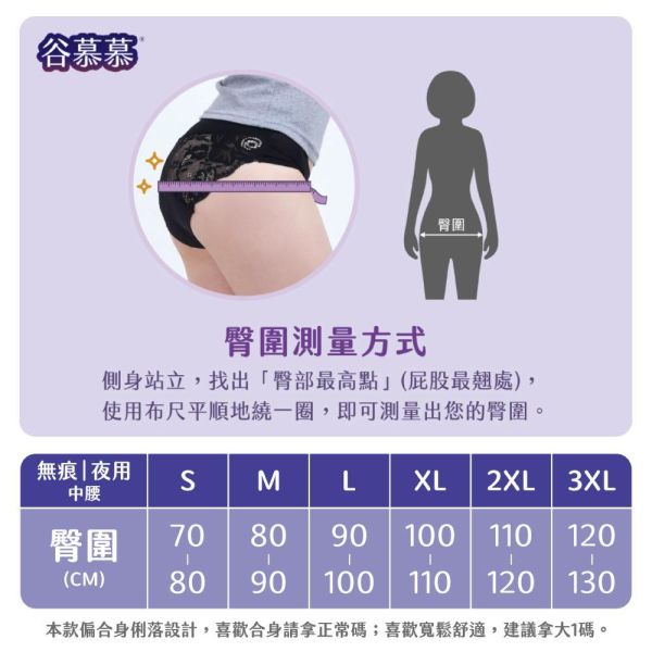 【新色上市】無痕｜夜用中腰吸血內褲 (3片衛生棉) 吸血內褲,月亮褲,生理期,衛生棉,外漏,防漏,棉條,月亮杯,月事內褲,生理褲,M巾,月經內褲,紅紅褲,月亮褲紅紅褲,安月褲,月經褲,吸血月經褲
