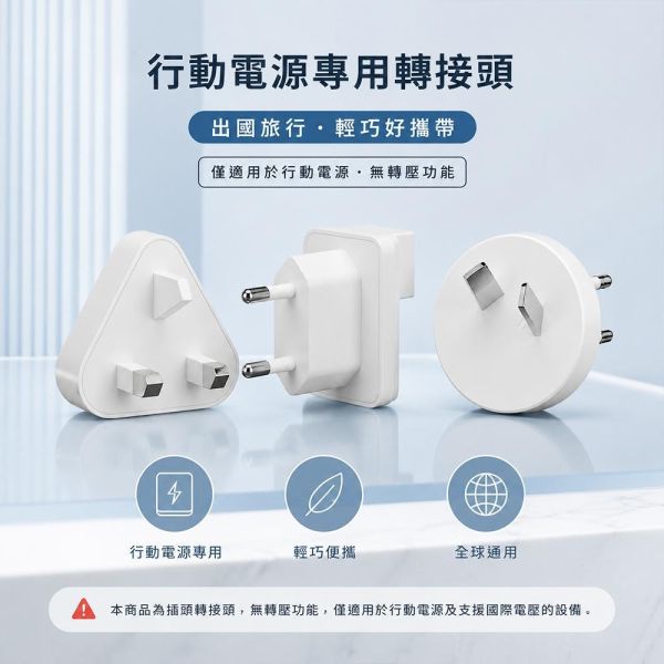【SHOPA 夏帕】國際旅行轉換插頭｜EU／UK／AU 旅行萬用轉接頭｜適用行動電源 國際轉接頭
旅行轉接頭
萬用轉接頭
旅行插頭
行動電源轉接頭