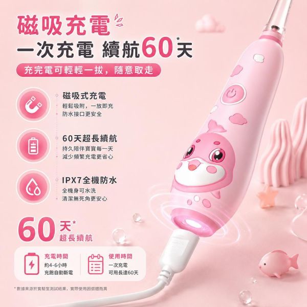 【夏帕 SHOPA】兒童電動聲波牙刷｜附替換刷頭及充電線配件組 兒童電動牙刷
兒童聲波電動牙刷
兒童牙刷
聲波牙刷
電動牙刷
兒童口腔清潔