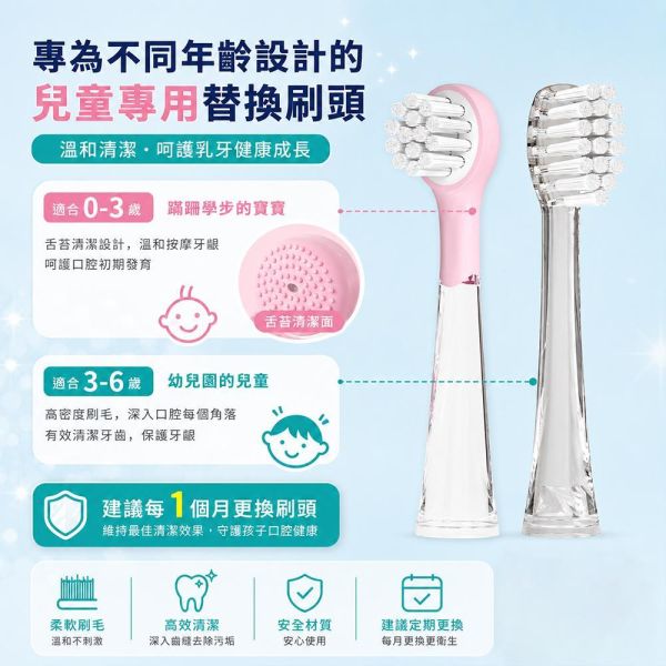 【夏帕 SHOPA】兒童電動聲波牙刷｜附替換刷頭及充電線配件組 兒童電動牙刷
兒童聲波電動牙刷
兒童牙刷
聲波牙刷
電動牙刷
兒童口腔清潔