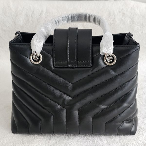 YSL loulou 黑銀兩用包 全新閒置 YSL Saint Laurent聖羅蘭精品包 loulou黑銀 流浪包、精品包、名牌包、精品包推薦、精品二手包、經典款