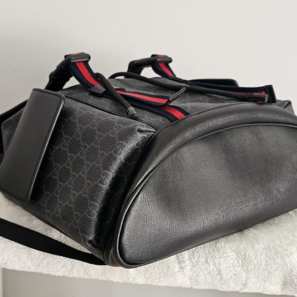 Gucci 黑灰老花後背包 Gucci包包 黑灰老花後背包 ophidia 紅綠條兩用包 塗鴉腰包、精品包、名牌包、精品包推薦、精品二手包、經典款
