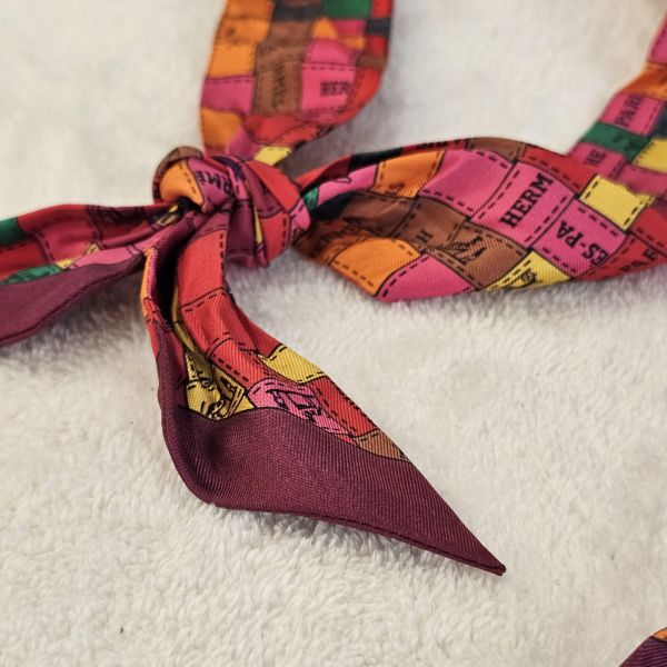 Hermes 絲巾1對 Hermes 愛馬仕包包 絲巾 領巾 菜籃子、精品包、名牌包、精品包推薦、精品二手包、經典款