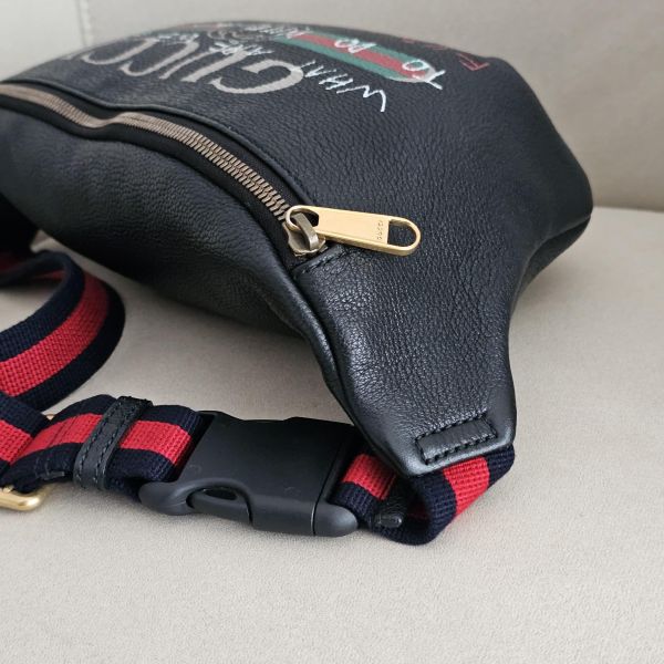 Gucci 塗鴉腰包 Gucci包包 塗鴉腰包、精品包、名牌包、精品包推薦、精品二手包、經典款