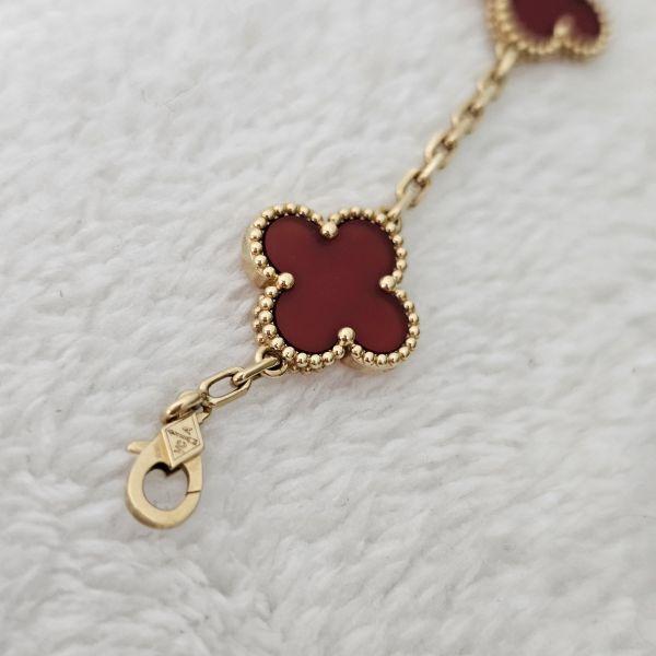 VCA紅玉髓 五花手鍊 全新閒置 VCA梵克雅寶 Van Cleef & Arpels 紅玉髓 五花手鍊 全新閒置、精品包、名牌包、精品包推薦、精品二手包、經典款