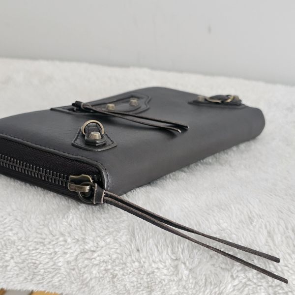 Balenciaga 深灰長夾 Balenciaga 巴黎世家包包 深灰長夾 Neo classic 深灰兩用機車包、精品包、名牌包、精品包推薦、精品二手包、經典款