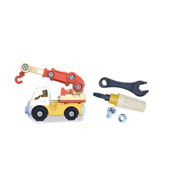 吉波鳥 益智拆裝系列 DIY拆裝工程車-吊車 