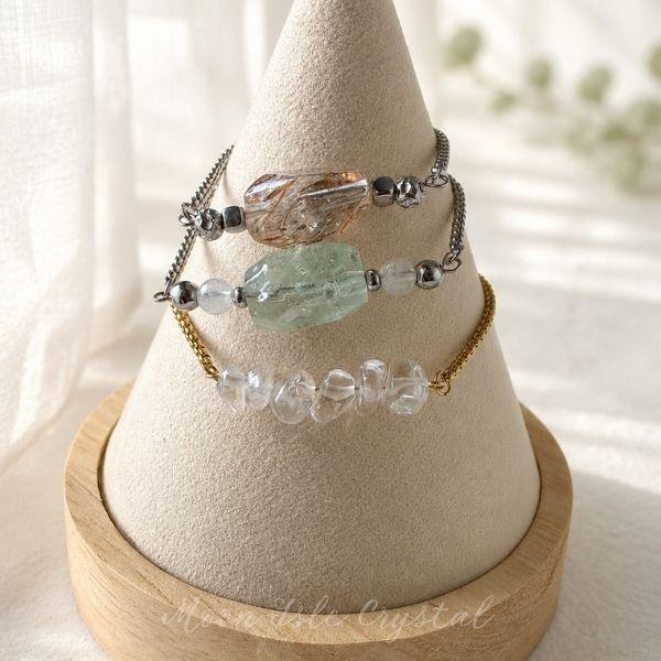 七曜 • Super 7 Quartz 天然水晶手鍊、高品質水晶手鍊、平價水晶手鍊、招財水晶、愛情水晶、能量手鍊、月光石手鍊、紫水晶手鍊、白水晶手鍊、黃水晶手鍊、天然礦石飾品、女生水晶手鍊、日常配戴水晶