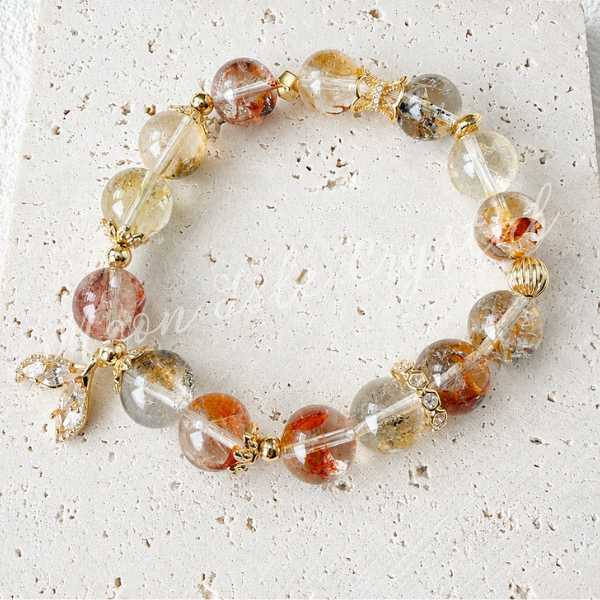 星芒 • Herkimer-style Quartz 閃靈鑽手鍊、天然水晶手鍊、高品質水晶手鍊、平價水晶手鍊、招財水晶、愛情水晶、能量手鍊、月光石手鍊、紫水晶手鍊、白水晶手鍊、黃水晶手鍊、天然礦石飾品、女生水晶手鍊、日常配戴水晶
