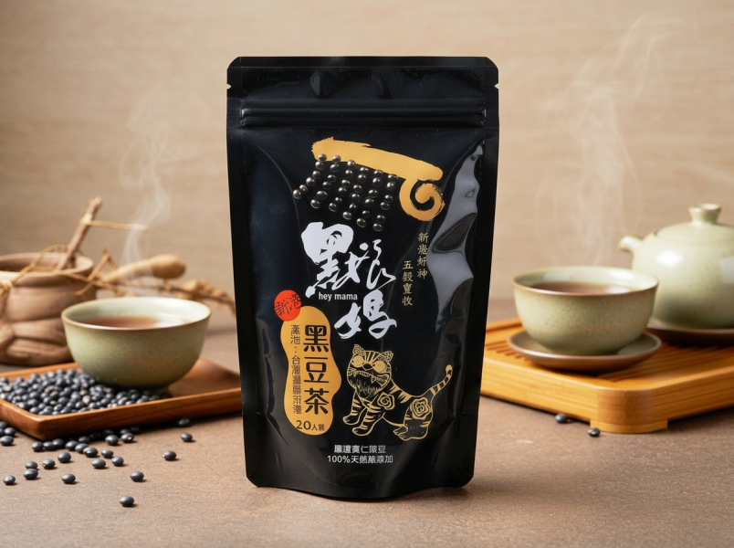 黑豆茶(立體茶包) 新港黑娘媽黑豆茶、黑娘媽黑豆茶、新港黑豆茶、黑豆茶、黑豆茶包、黑豆茶推薦、台灣黑豆茶、黑豆水、穀物茶、養生茶、黑豆茶沖泡、金永發黑豆茶