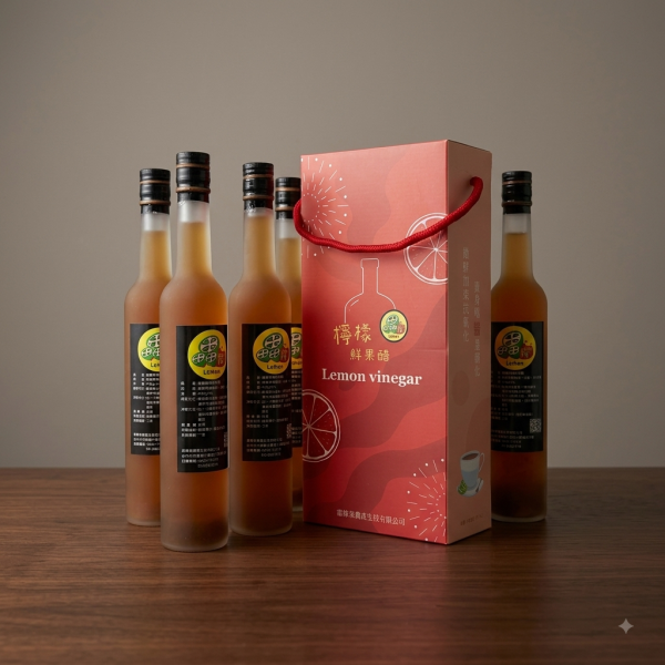 檸檬微酵鮮果醋雙入提盒 