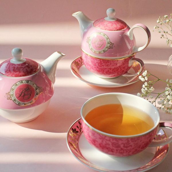 皇家精典品牌粉紅子母壺【B&G德國農莊】 子母壺,經典骨瓷茶具