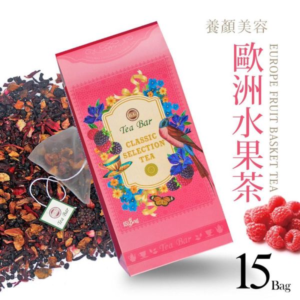 歐洲水果茶-典藏茶盒(15入茶包)【B&G德國農莊】 水果茶,茶包,果茶,美顏茶,莓果茶