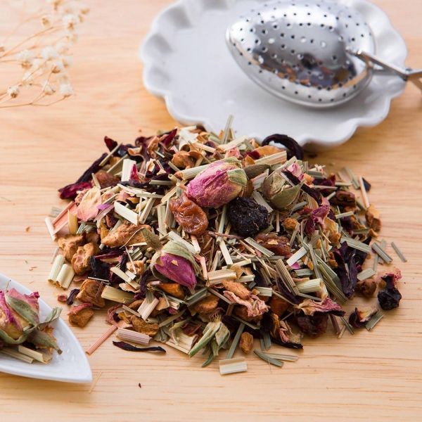 櫻桃玫瑰水果茶-中瓶(散茶)【B&G德國農莊】 玫瑰茶,果茶,美顏茶,果乾水,德國農莊