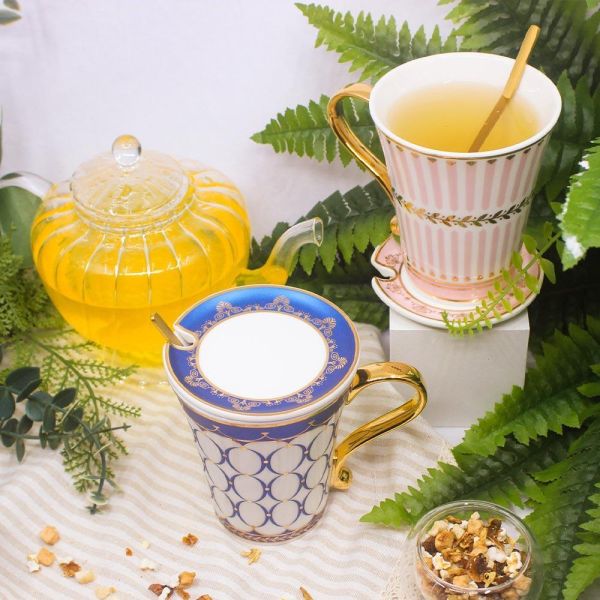 描金三件式套杯組(共4款)/容量約300ml【B&G德國農莊】 送禮,陶瓷,杯具,茶具,德國農莊