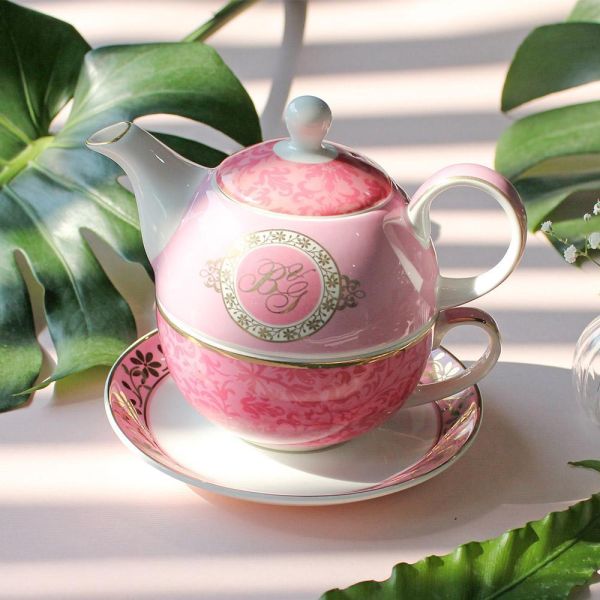 皇家精典品牌粉紅子母壺【B&G德國農莊】 子母壺,經典骨瓷茶具