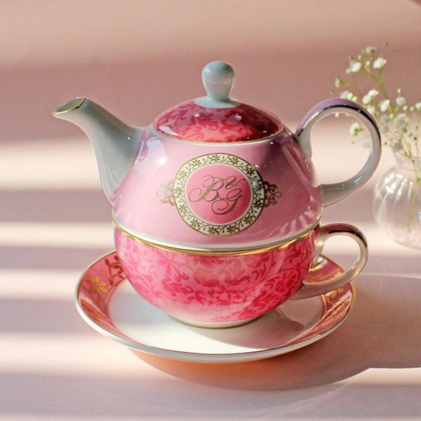 皇家精典品牌粉紅子母壺【B&G德國農莊】 子母壺,經典骨瓷茶具