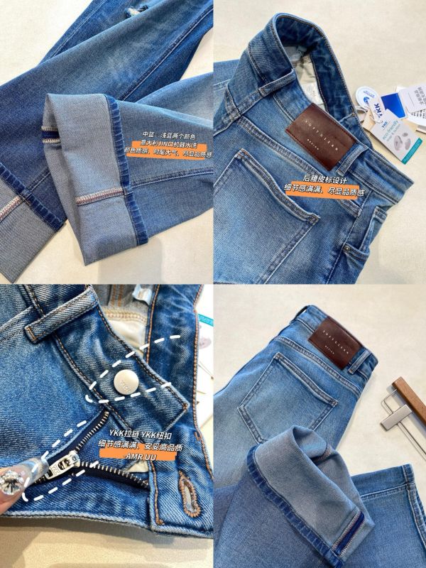 時尚破洞！美式設計感高腰直筒牛仔褲-2色 時尚破洞！美式設計感高腰直筒牛仔褲-2色