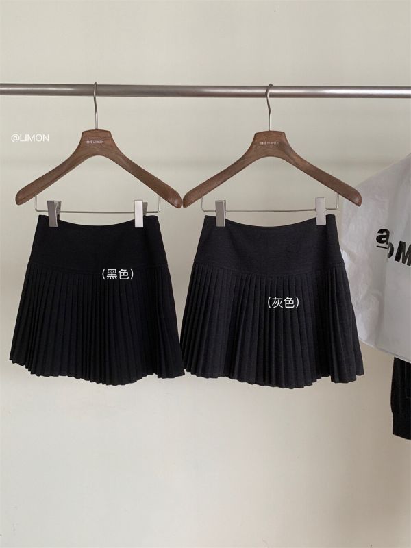 休閒風厚版磨毛呢百搭百褶裙-2色 休閒風厚版磨毛呢百搭百褶裙-2色