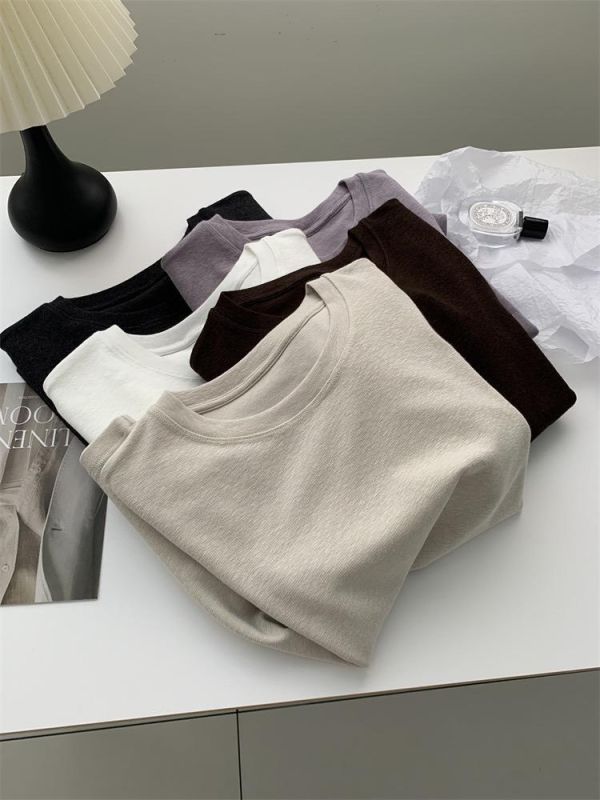 顯白香芋紫～垂感竹節棉純色T-5色 顯白香芋紫～垂感竹節棉純色T-5色