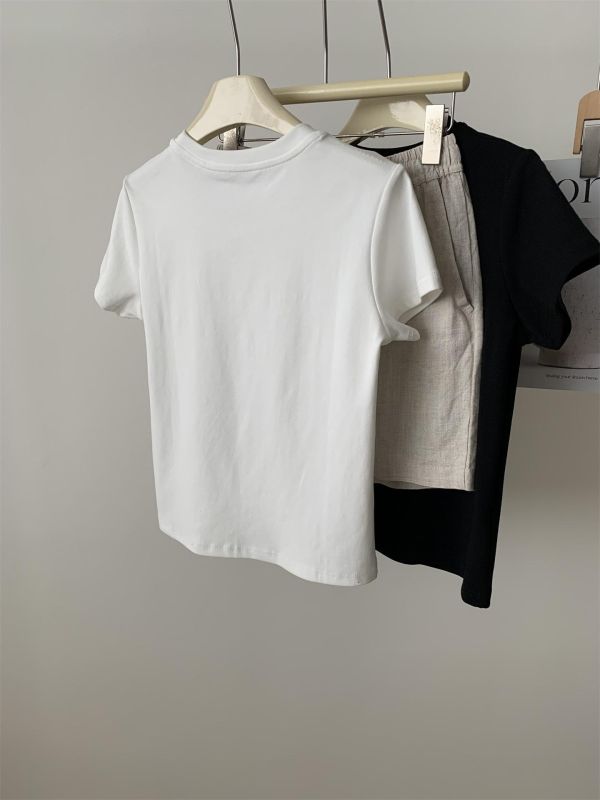 簡約字母印花棉百搭款上衣-2色 簡約字母印花棉百搭款上衣-2色