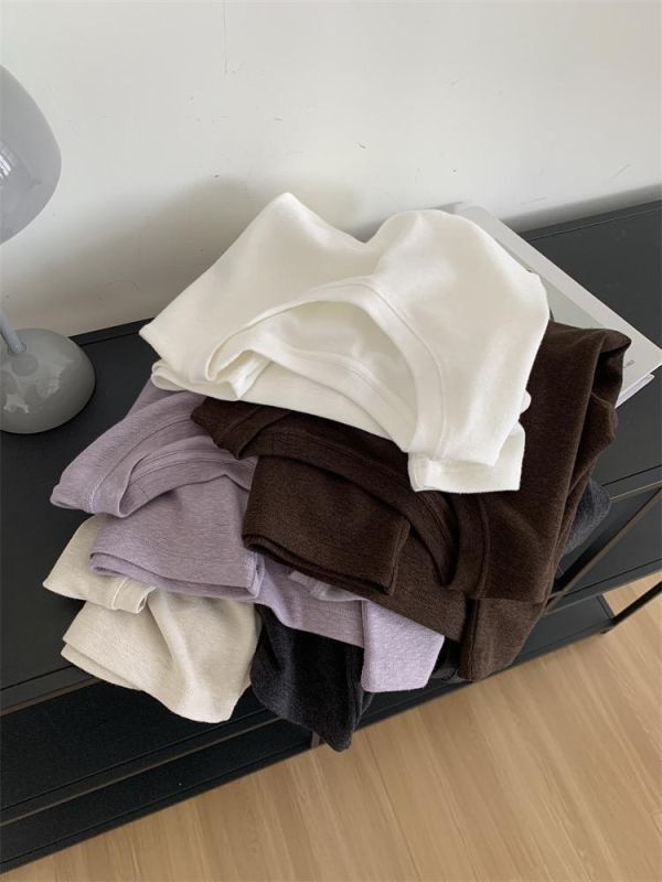 顯白香芋紫～垂感竹節棉純色T-5色 顯白香芋紫～垂感竹節棉純色T-5色