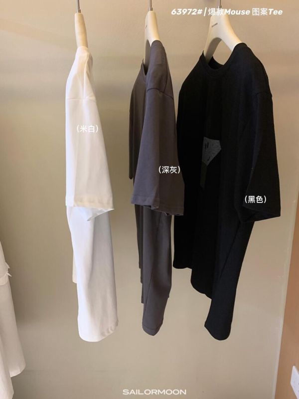 韓系卡通老鼠印花休閒短T-3色 韓系卡通老鼠印花休閒短T-3色