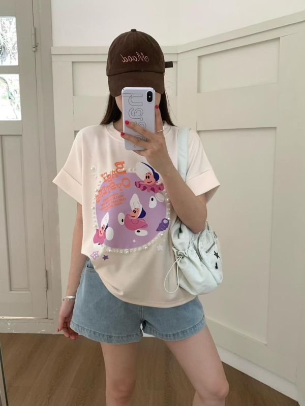 可愛牡蠣寶寶珍珠上衣-5色 可愛牡蠣寶寶珍珠上衣-5色