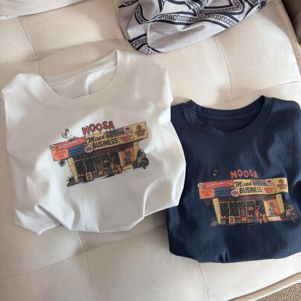 美式復古印花休閒寬鬆上衣-2色 美式復古印花休閒寬鬆上衣-2色