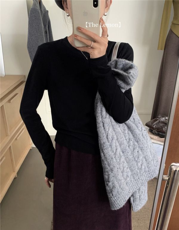 單穿疊穿基礎單品 純色磨毛百搭打底衫-5色 單穿疊穿基礎單品 純色磨毛百搭打底衫-5色