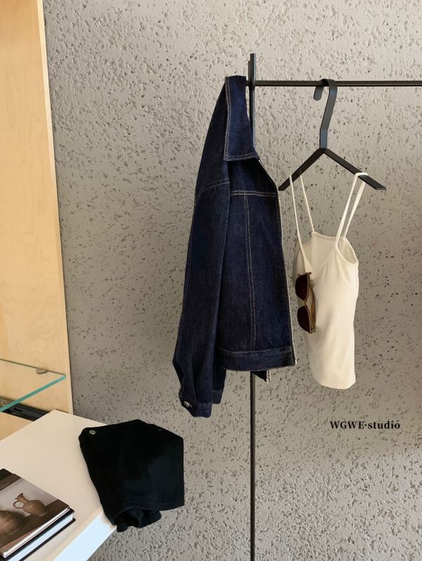 美式復古簡約風水洗休閒牛仔外套 美式復古簡約風水洗休閒牛仔外套