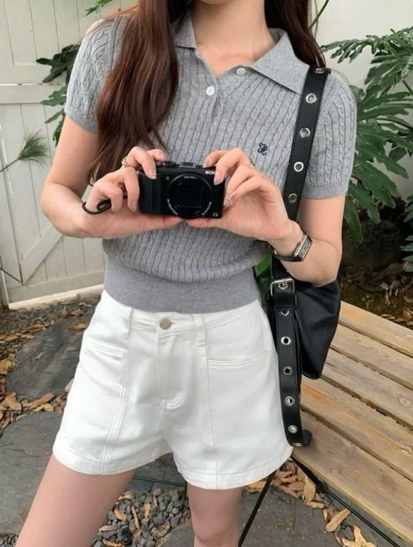 雙口袋休閒牛仔短褲-2色 雙口袋休閒牛仔短褲-2色